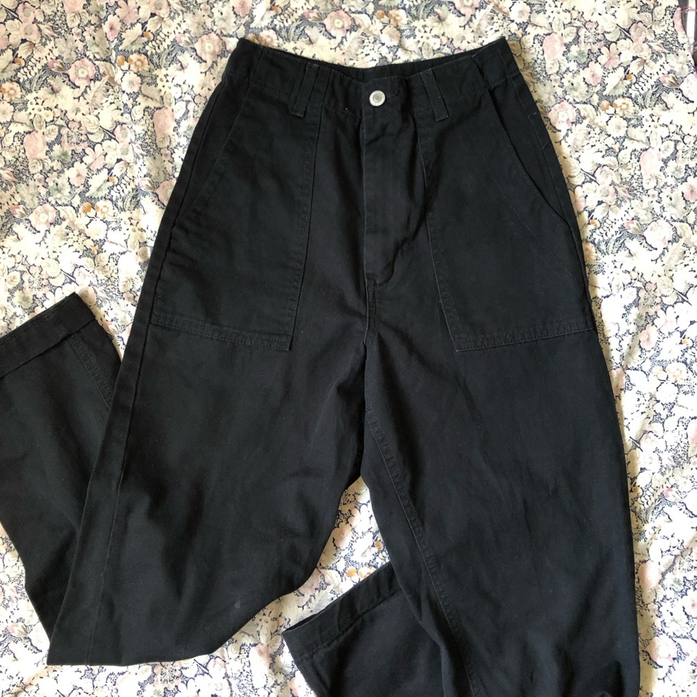 John Galt Brandy Melville Black Cargo Pants